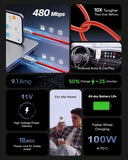FEDUS ZETTA 100W 1M USB-A to Type-C Charging Cable Original for OnePlus 15/13/12, Nord 4/5/6, Oppo Find X9/X8 & Realme GT 7/8 PRO, IQOO 15/13/12, Neo 10 SuperVOOC, Warp, Dart Fast Charger Wire 65W/80W