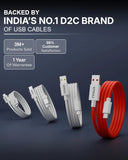 FEDUS ZETTA 100W 1M USB-A to Type-C Charging Cable Original for OnePlus 15/13/12, Nord 4/5/6, Oppo Find X9/X8 & Realme GT 7/8 PRO, IQOO 15/13/12, Neo 10 SuperVOOC, Warp, Dart Fast Charger Wire 65W/80W