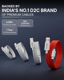FEDUS ZETTA 1M Red 80W Type C Cable SuperVOOC Fast Charging Cable for Mobile 7.3A USB A to C Data Cable (480Mbps) Warp/Dash Supported for OnePlus 13/12/11/Nord, Oppo/Vivo/Realme FEDUS