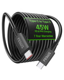 FEDUS ZETTA 45W Type C to Type C Cable 1M, 5A PD PPS Super Fast Charging 2.0 Original for Samsung Galaxy S26/S25/S24 Ultra, iPhone 17/16/15 Pro, MacBook, 480Mbps Android Auto Data Sync USB C Cord FEDUS
