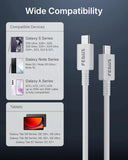 FEDUS ZETTA 45W Type C to Type C Cable 1M, 5A PD PPS Super Fast Charging 2.0 Original for Samsung Galaxy S26/S25/S24 Ultra, iPhone 17/16/15 Pro, MacBook, 480Mbps Android Auto Data Sync USB C Cord FEDUS