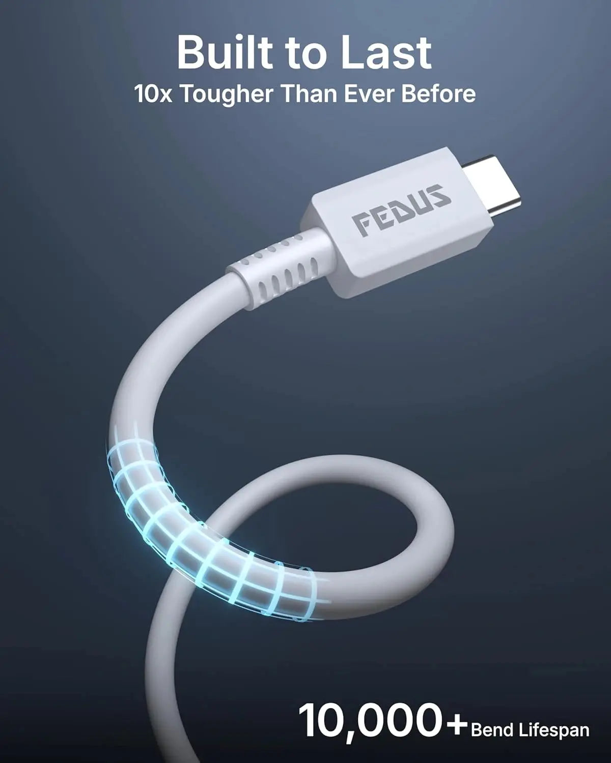 FEDUS ZETTA 45W Type C to Type C Cable 1M, 5A PD PPS Super Fast Charging 2.0 Original for Samsung Galaxy S26/S25/S24 Ultra, iPhone 17/16/15 Pro, MacBook, 480Mbps Android Auto Data Sync USB C Cord FEDUS