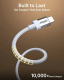 FEDUS cable with 'Built to Last' text on a brown background