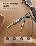 FEDUS Guitar Cable Guitar Jack Cable, Electric Instrument Cable Bass AMP Cord for Electric Guitar, Bass Guitar, piano keyboard, Mandolin, Amplifier, Speaker, 1/4 inch Mono Jack 1/4" TS Cable