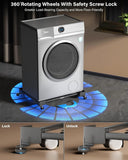 MAXITROL Pro Heavy Duty Washing Machine Stand with 360° Wheels | Trolley for Refrigerator, Fridge & Dishwasher (20x20 to 25x27 inch) FEDUS