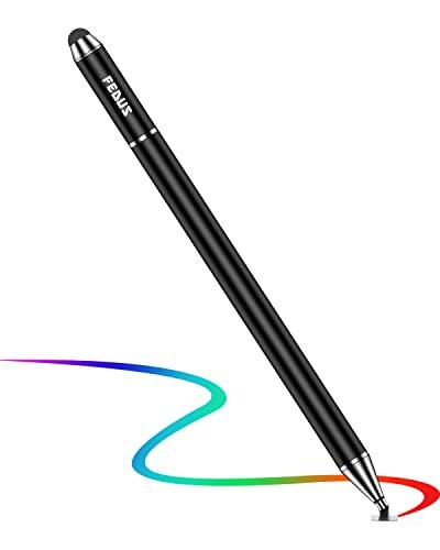 FEDUS 3-in-1 Stylus Pens with Ballpoint Pen & Fiber Tip Compatible with All Touch Screens, High Sensitivity Capacitive Metal Body Magnetic Cap Stylus Pens Pencil for Smartphones,iPad,PC,Tablets Black - FEDUS