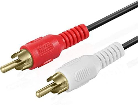 FEDUS 2-RCA Male to 2-RCA Male Dual 2 RCA Cable, Stereo Audio 2RCA Cord Male to Male Connector AV Sound Plug Jack Wire Cord, Double RCA Stereo Cable/Cord, Dual Composite 2RCA to 2RCA - FEDUS