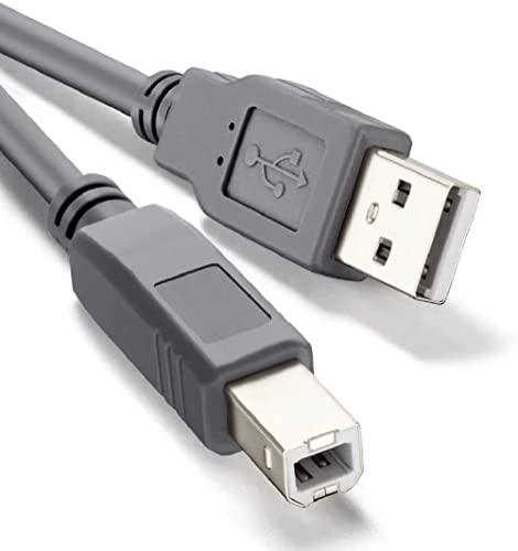 FEDUS USB 2.0 High Speed Printer Cable Scanner Cable A Male to B Male for HP, Canon, Etc.-Grey - FEDUS