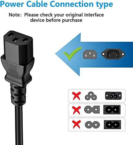 FEDUS Standard UK Power Cable Cord for Desktop PC with Fuse, 3 Pin IEC C13 Plug Power Supply Cable for, Work Station AC PC Cord Computer Power Lead, TV, Monitor Printer & SMPS Kettle Lead - FEDUS