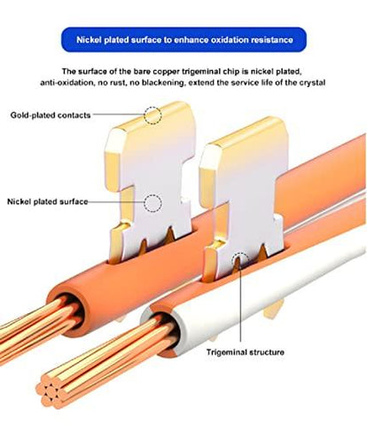FEDUS 150 PCS RJ45 STP Connector Cat5, Cat5E, Cat6, Shielded RJ45 Gold Plated 8P8C Ethernet Modular LAN Crimp Module Plug FTP STP Network Crimping Plug Ethernet Network Cable Plug - FEDUS