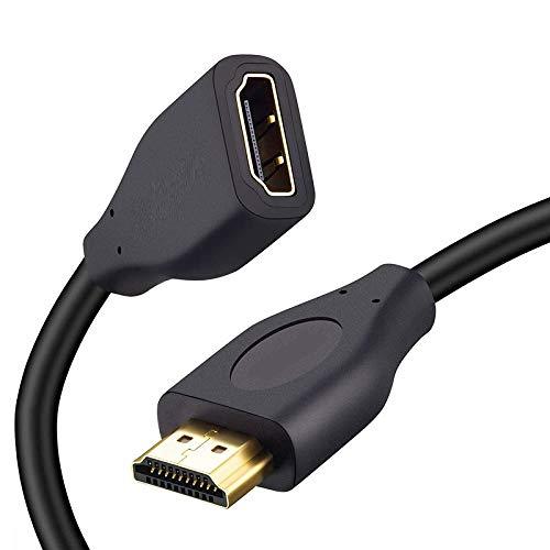 FEDUS hdmi male to female cable, hdmi male to female extension cable for Xbox, PS3/PS4, Blu Ray Player, HDTV, Laptop/PC Support 4K 3D Resolution - FEDUS