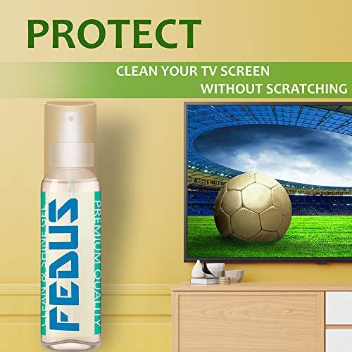 FEDUS Screen Cleaner Fluid Gel Multi-Purpose LCD Cleaning Kit, Liquid Solution with Cloth to Clean Mobile/Laptop Screen, Computer, Tab, LCD Display, Camera (100 ml) - FEDUS