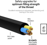 FEDUS 3 Pin AC Laptop Power Cord Cable Notebook Computer Replacement Charger Cord Wire 18AWG Laptop Adapter Power Cable Laptop Charger Power Cord Universal Mickey Mouse Connector Power Cord - FEDUS