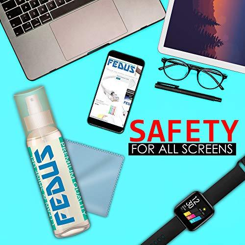 FEDUS Screen Cleaner Fluid Gel Multi-Purpose LCD Cleaning Kit, Liquid Solution with Cloth to Clean Mobile/Laptop Screen, Computer, Tab, LCD Display, Camera (100 ml) - FEDUS