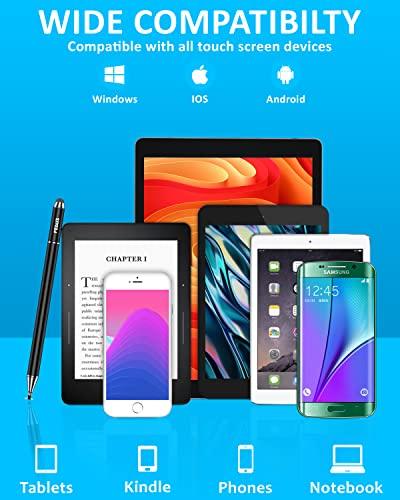 FEDUS 3-in-1 Stylus Pens with Ballpoint Pen & Fiber Tip Compatible with All Touch Screens, High Sensitivity Capacitive Metal Body Magnetic Cap Stylus Pens Pencil for Smartphones,iPad,PC,Tablets Black - FEDUS