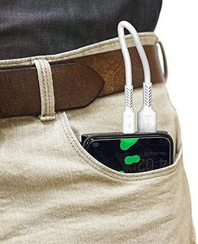 FEDUS Short USB C Cable, Power Bank Charging Cable Data Sync, USB A to USB Type C, 9 Inch USB Type C Cable Fast Charge Cord Sync Compatible with Samsung, HTC, Motorola, Nokia, Android - FEDUS