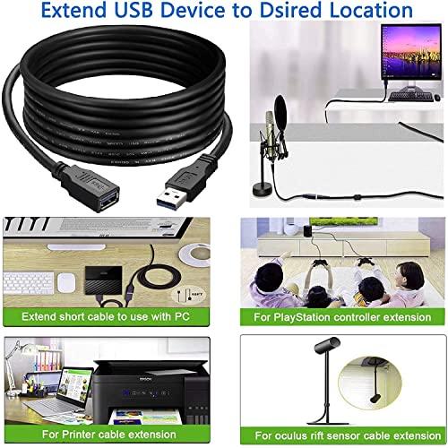 FEDUS USB Extension Cable|USB Extension Cable for pc, USB 2.0 Extension Cable, USB Cable Extension, USB Extender, USB 2.0 Extender Cable, USB 2.0 Extension Cable, USB Cable tv Connect Cable for tv - FEDUS