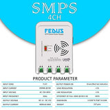 FEDUS 4 Channel SMPS for CCTV, Power Supply Adapter for up to 4 CCTV Security Cameras CCTV Power Supply SMPS, Power Supply Adapter for Video Surveillance Camera System, CCTV, Dome, Bullet Cameras - FEDUS