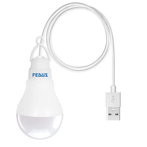 FEDUS USB Bulb for Power Bank, USB led Light for Power Bank, USB Light for Mobile Lamp/LED USB Bulb Mini LED Night Light led Portable Light - White - FEDUS