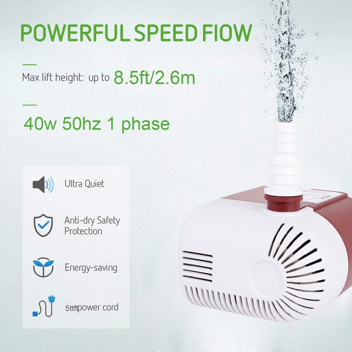 FEDUS 40 Watt Cooler Pump | Water Lifting Cooler Water Pump Motor, Cooler Pump Submersible, Aquarium Water Pump Motor, Pond Pump Submersible, Fountain Pump Motor Fountain Motor Small Pump - FEDUS