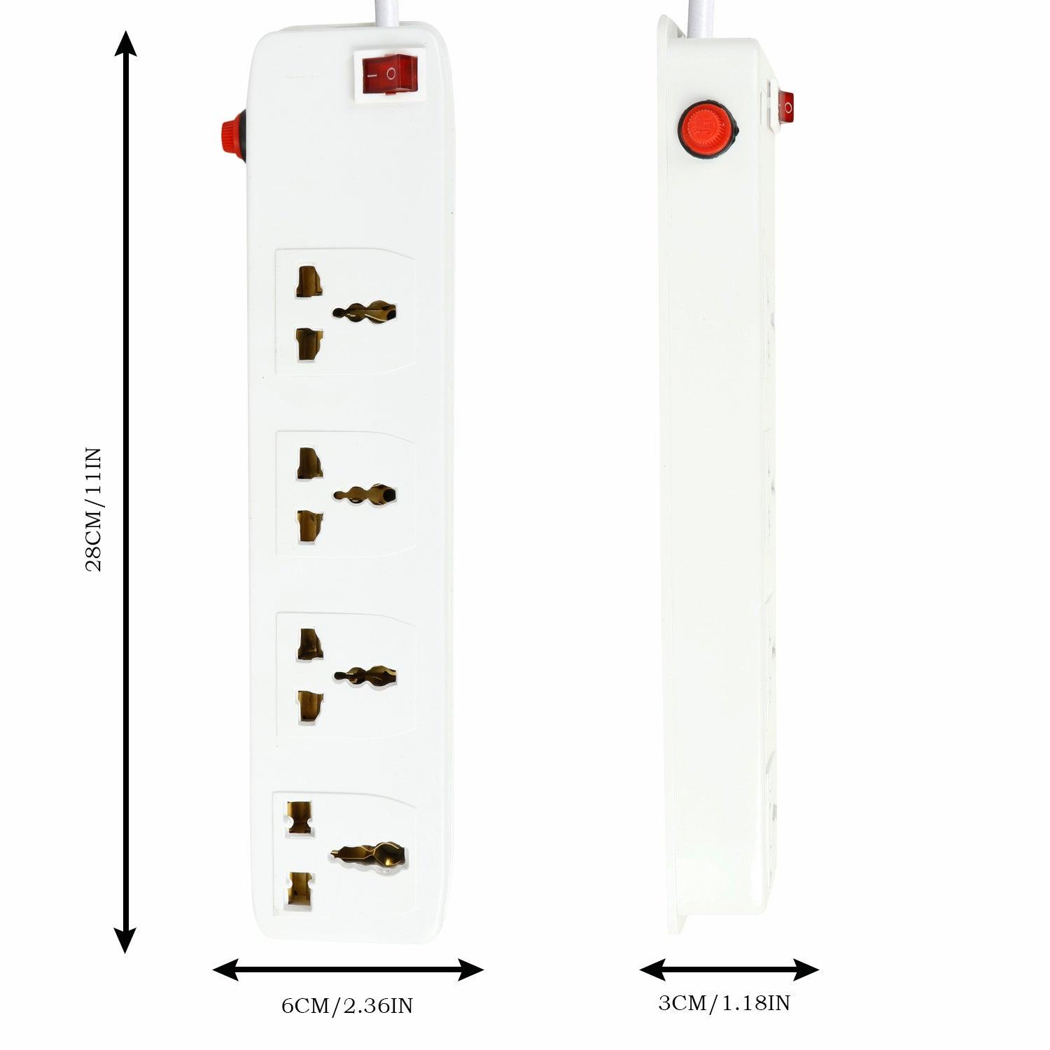 FEDUS Surge Protectors Spike Buster Extension Boards with Switch and Long Wire for Computer (4M/13F) - FEDUS