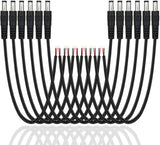 FEDUS 10 inch 30cm 2.1 x 5.5mm Male DC Power Pigtail Connectors for CCTV Surveillance Camera - FEDUS