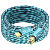 FEDUS USB Type-C to Printer Cable, Gold Plated Nylon Braided USB Type-C to USB B Male Scanner Cord Compatible with DIMI, Google Chromebook Pixel, MacBook Pro, HP Canon Printers - FEDUS