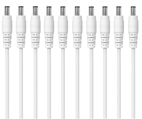 FEDUS 10 inch 30cm 2.1 x 5.5mm Male DC Power Pigtail Connectors for CCTV Surveillance Camera - FEDUS