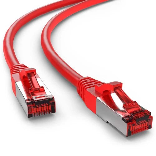 FEDUS Cat6 Ethernet Cable, High Speed 550Mhz 10 Gigabit Speed Utp Lan Cable, Network Cable Internet Cable Rj45 Cable Lan Wire, 6 Wires For Laptop, Pc, Television, Router, Modem-Red Colour - FEDUS