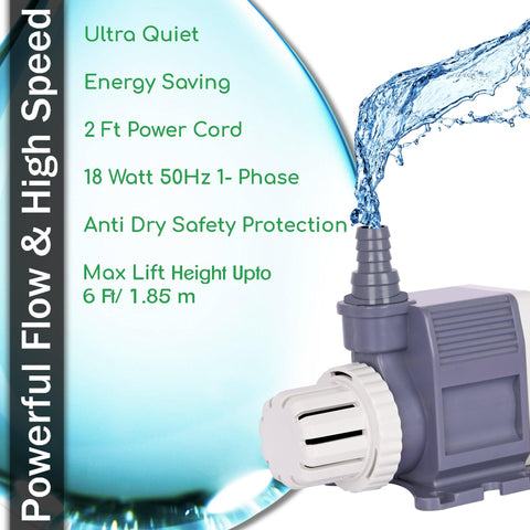 FEDUS Cooler Water Pump, Aquarium water pump, 20 Watt Submersible Small cooler Water Lifting Pump Motor For Ponds, Fountain, Desert Air Cooler, Fish Tank, Statuary, Hydroponics - FEDUS